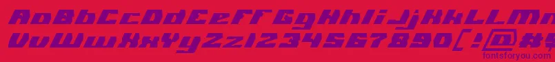 フォントGLADIATOR SPORT Italic – 赤い背景に紫のフォント