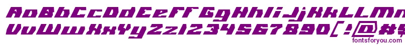 fuente GLADIATOR SPORT Italic – Fuentes Moradas Sobre Fondo Blanco
