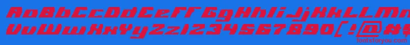 Шрифт GLADIATOR SPORT Italic – красные шрифты на синем фоне