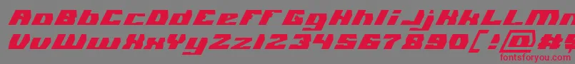 GLADIATOR SPORT Italic Font – Red Fonts on Gray Background