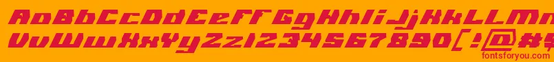 GLADIATOR SPORT Italic Font – Red Fonts on Orange Background