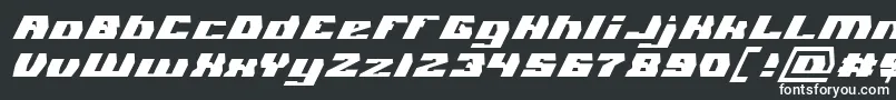 GLADIATOR SPORT Italic Font – White Fonts on Black Background
