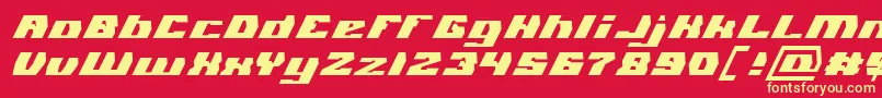 GLADIATOR SPORT Italic Font – Yellow Fonts on Red Background