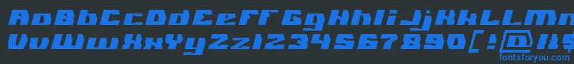 Weitere Informationen zur GLADIATOR SPORT Light-Schriftart GLADIATOR SPORT Light-Schriftart – Blaue Schriften auf schwarzem Hintergrund