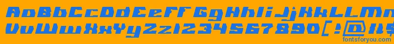 GLADIATOR SPORT Light-Schriftart – Blaue Schriften auf orangefarbenem Hintergrund