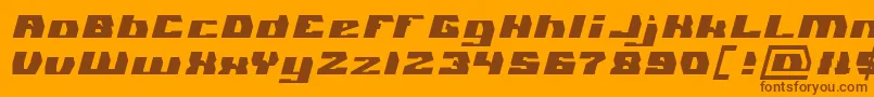 Weitere Informationen zur GLADIATOR SPORT Light-Schriftart GLADIATOR SPORT Light-Schriftart – Braune Schriften auf orangefarbenem Hintergrund