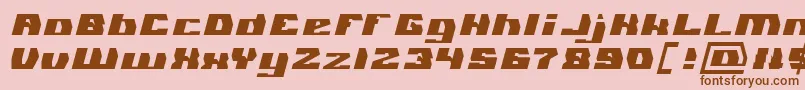 GLADIATOR SPORT Light Font – Brown Fonts on Pink Background