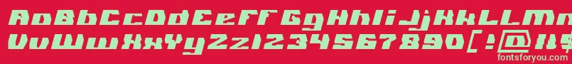 GLADIATOR SPORT Light Font – Green Fonts on Red Background