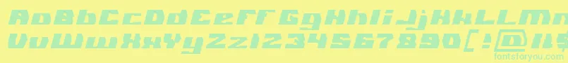 GLADIATOR SPORT Light Font – Green Fonts on Yellow Background