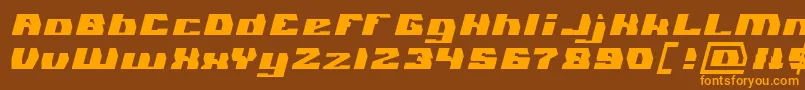 GLADIATOR SPORT Light-Schriftart – Orangefarbene Schriften auf braunem Hintergrund