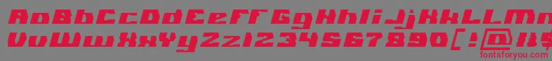 GLADIATOR SPORT Light Font – Red Fonts on Gray Background