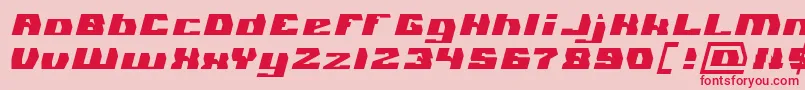 GLADIATOR SPORT Light Font – Red Fonts on Pink Background