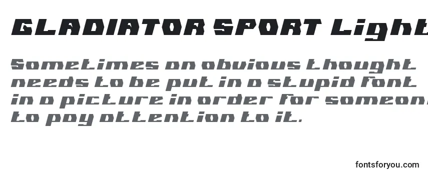 Review of the GLADIATOR SPORT Light Font