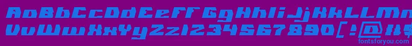 GLADIATOR SPORT Font – Blue Fonts on Purple Background