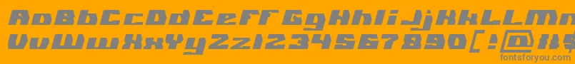GLADIATOR SPORT-Schriftart – Graue Schriften auf orangefarbenem Hintergrund