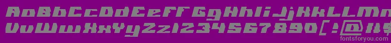 GLADIATOR SPORT Font – Gray Fonts on Purple Background