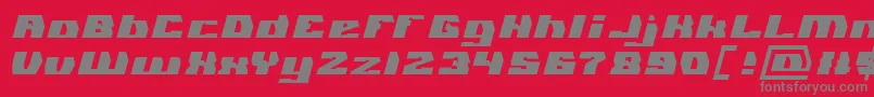 フォントGLADIATOR SPORT – 赤い背景に灰色の文字