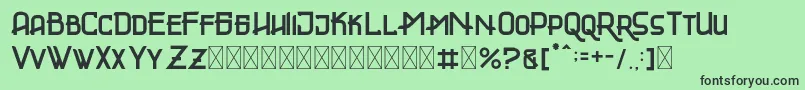 GLADIATOR Font – Black Fonts on Green Background
