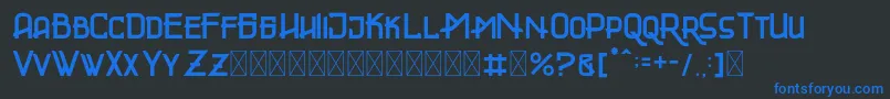 GLADIATOR Font – Blue Fonts on Black Background