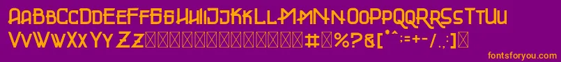 GLADIATOR Font – Orange Fonts on Purple Background