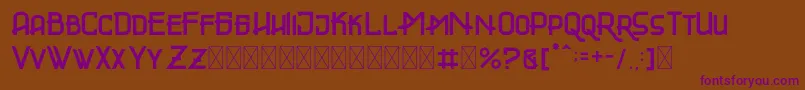 GLADIATOR Font – Purple Fonts on Brown Background
