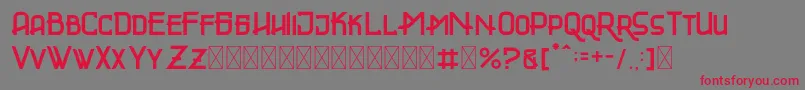 GLADIATOR Font – Red Fonts on Gray Background