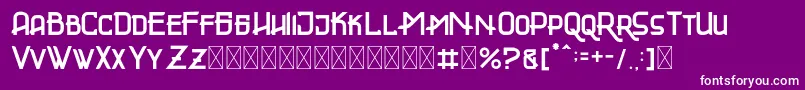 fuente GLADIATOR – Fuentes Blancas Sobre Fondo Morado