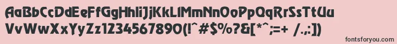 Шрифт Modec – чёрные шрифты на розовом фоне