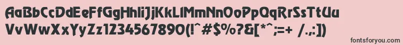 フォントModec – ピンクの背景に黒い文字