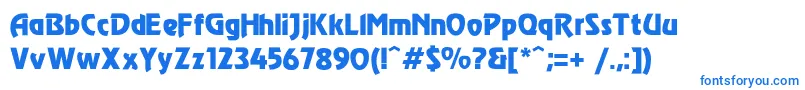 フォントModec – 白い背景に青い文字
