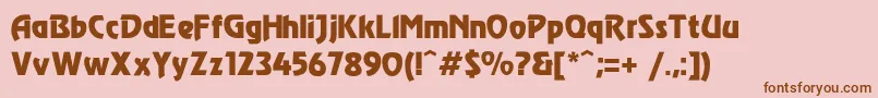Modec Font – Brown Fonts on Pink Background