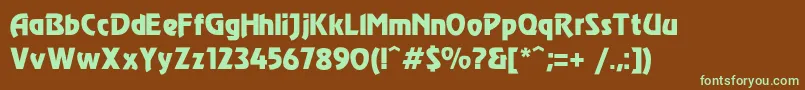 Шрифт Modec – зелёные шрифты на коричневом фоне