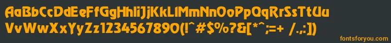 Шрифт Modec – оранжевые шрифты на чёрном фоне