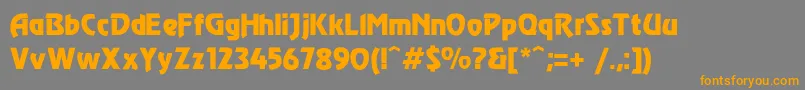 Modec Font – Orange Fonts on Gray Background