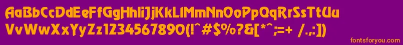 Modec Font – Orange Fonts on Purple Background