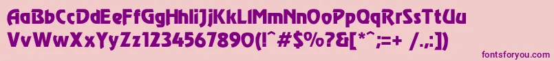 フォントModec – ピンクの背景に紫のフォント