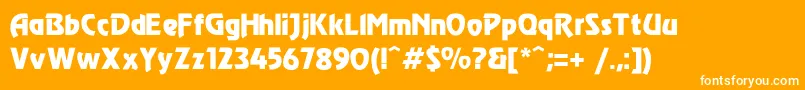フォントModec – オレンジの背景に白い文字