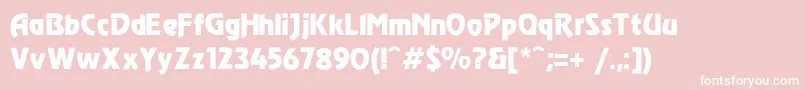 フォントModec – ピンクの背景に白い文字