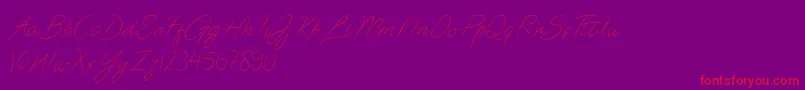 Gladiators Font – Red Fonts on Purple Background