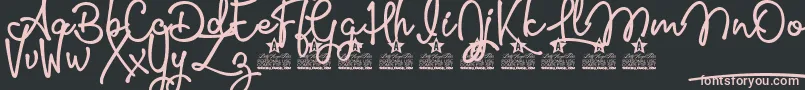 Glamour Girls Personal Use Font – Pink Fonts on Black Background