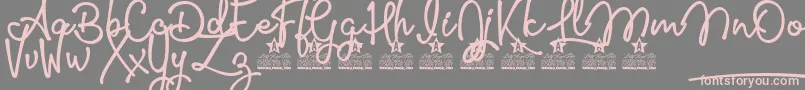 Glamour Girls Personal Use Font – Pink Fonts on Gray Background