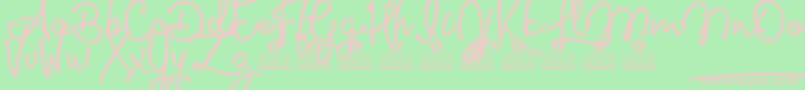 Glamour Girls Personal Use Font – Pink Fonts on Green Background