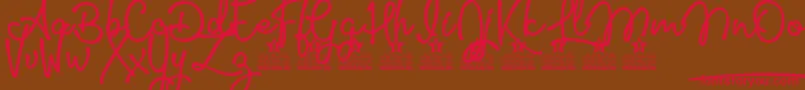 Glamour Girls Personal Use Font – Red Fonts on Brown Background