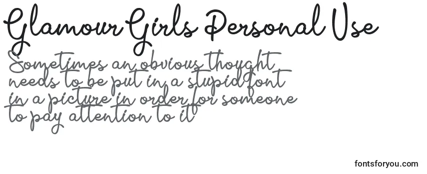 Glamour Girls Personal Use Font