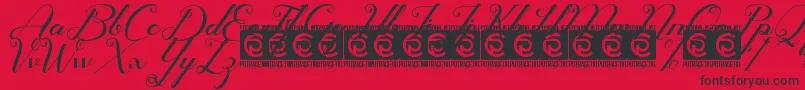 Glamoury Free Font – Black Fonts on Red Background