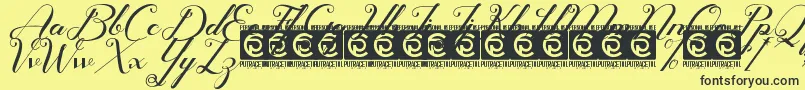 Glamoury Free Font – Black Fonts on Yellow Background