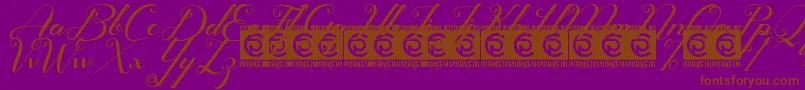 Glamoury Free Font – Brown Fonts on Purple Background