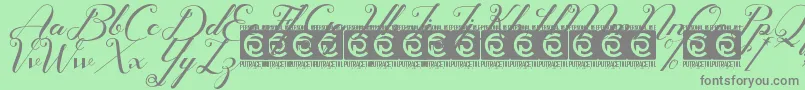 Glamoury Free Font – Gray Fonts on Green Background