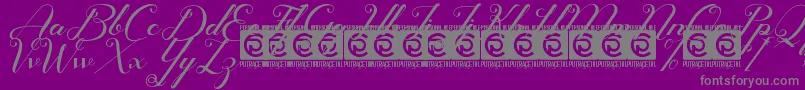 Glamoury Free-Schriftart – Graue Schriften auf violettem Hintergrund