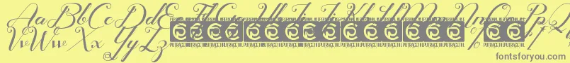 Glamoury Free Font – Gray Fonts on Yellow Background